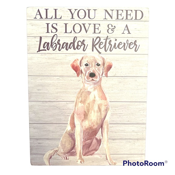 New All You Need Is Love & A Golden Retriever Free standing Canvas - Picture 4 of 6